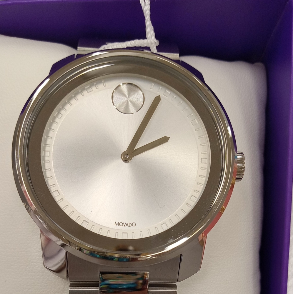 Movado Silver Stainless Steel Watch